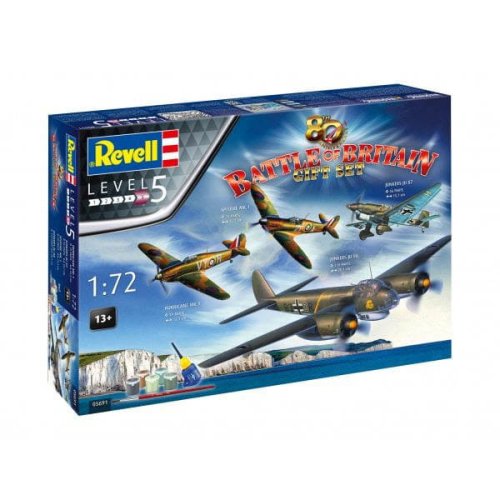 Przejdź do produktu REVELL 05691 - 1:72 80th Anniversary Battle of Britain (Spitfire Mk.I, Hurricane Mk. I, Ju 88A-1, Ju 87B)