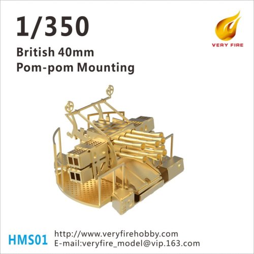 Przejdź do produktu VERY FIRE HMS01 - 1:350 British 40mm Pom-Pom Mounting (4 units)