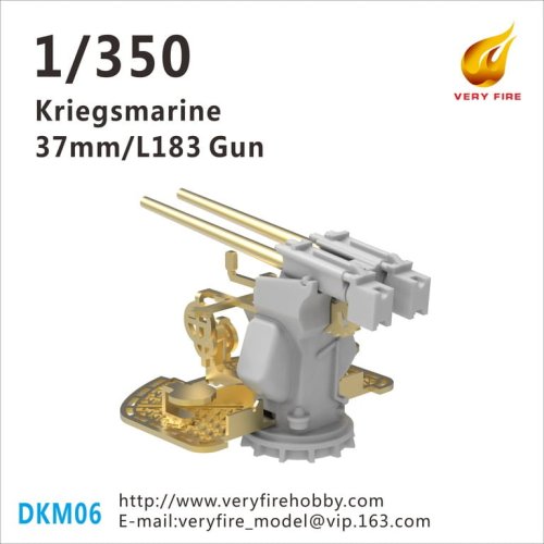 Przejdź do produktu VERY FIRE DKM06 - 1:350 Kriegsmarine 37mm/L183 Gun (8 Sets)
