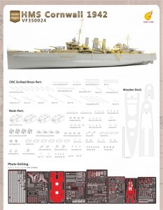 VERY FIRE VF350024 - 1:350 HMS Cornwall Super Detail Set for Trumpeter kit 05353