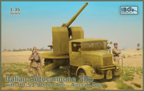 Przejdź do produktu IBG 35063 - 1:35 Italian Autocannone 3Ro with 90/53 90mm Anti Aircraft Gun