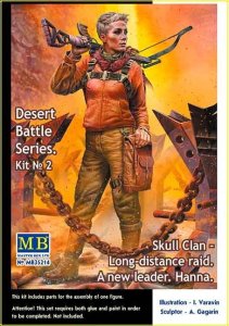MASTER BOX 35214 - 1:35 Skull Clan - Long-distance raid. Kit №2. A new leader. Hanna - Pоst-apocalyptic fiction. Desert Battle Series