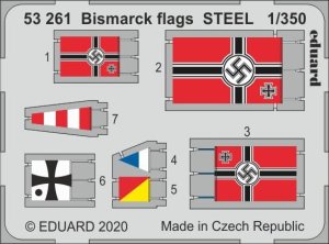 EDUARD 53261 - 1:350 Bismarck flags - Steel