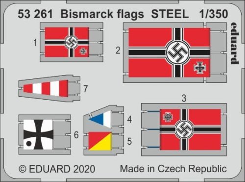 Przejdź do produktu EDUARD 53261 - 1:350 Bismarck flags - Steel