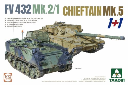 Przejdź do produktu TAKOM 5008 - 1:72 FV432 Mk.2/1 Chieftain Mk.5 (1+1)