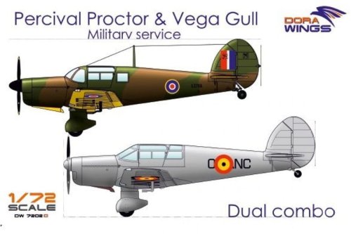 Przejdź do produktu DORA WINGS DW 7202D - 1:72 Percival Proctor & Vega Gull (2in1)