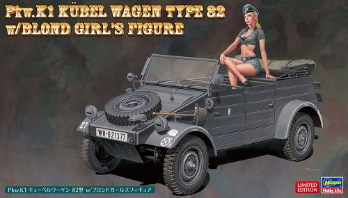 Przejdź do produktu HASEGAWA SP453 52253 - 1:24 Pkw.K1 Kübelwagen Type 82 w/Blond Girl's Figure