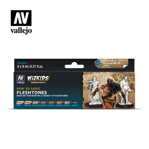 Przejdź do produktu VALLEJO 80259 - Fleshtones - WizKids Premium Paints Set 8 x 8 ml