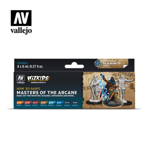 Przejdź do produktu VALLEJO 80257 - Masters of the Arcane - WizKids Premium Paints Set 8 x 8 ml