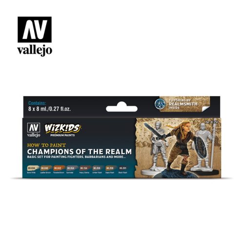 Przejdź do produktu VALLEJO 80250 - Champions of the Realm - WizKids Premium Paints Set 8 x 8 ml