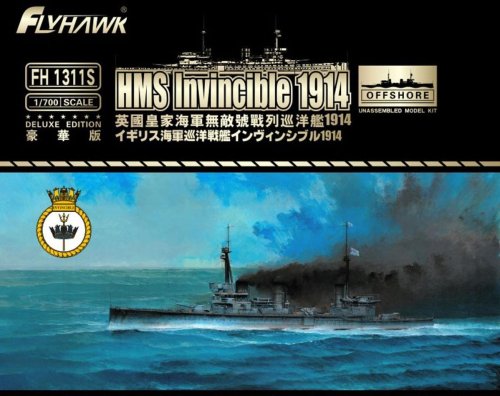 Przejdź do produktu FLYHAWK 1311S - 1:700 HMS Invincible 1914 - Deluxe Edition