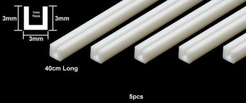 Przejdź do produktu TAMIYA 70202 - Ceowniki polistyrenowe 3mm x 5 szt - Plastic Beams 3mm U