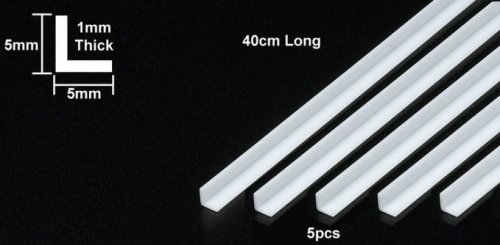 Przejdź do produktu TAMIYA 70200 - Kątowniki polistyrenowe 5mm x 5 szt - Plastic Beams 5mm L