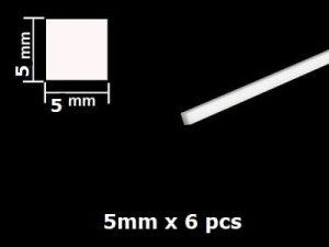 TAMIYA 70131 - Profile polistyrenowe kwadratowe 5mm x 6 szt - Plastic Beams 5mm Square