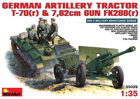 Przejdź do produktu MINIART 35039 - 1:35 German Artillery Tractor T-70 (r) & Gun w/Crew