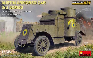 MINIART 39005 - 1:35 Austin Armored Car 3rd series - Ukrainian, Polish, Georgian, Romanian service w/ Interior