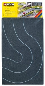 NOCH 60701 - 1:87 (H0) Federal Road Asphalt, Curve, 2 pcs., each 8 cm wide - Jezdnia asfaltowa, zakręty