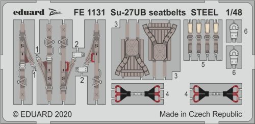 Przejdź do produktu EDUARD FE1131 - 1:48 Su-27UB seatbelts - Steel