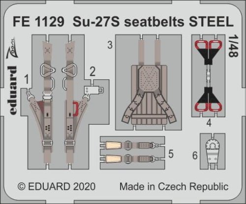 Przejdź do produktu EDUARD FE1129 - 1:48 Su-27S seatbelts - Steel