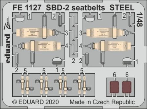 Przejdź do produktu EDUARD FE1127 - 1:48 SBD-2 seatbelts - Steel