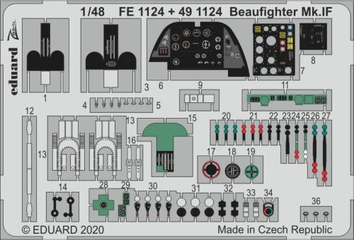 Przejdź do produktu EDUARD FE1124 - 1:48 Beaufighter Mk.IF
