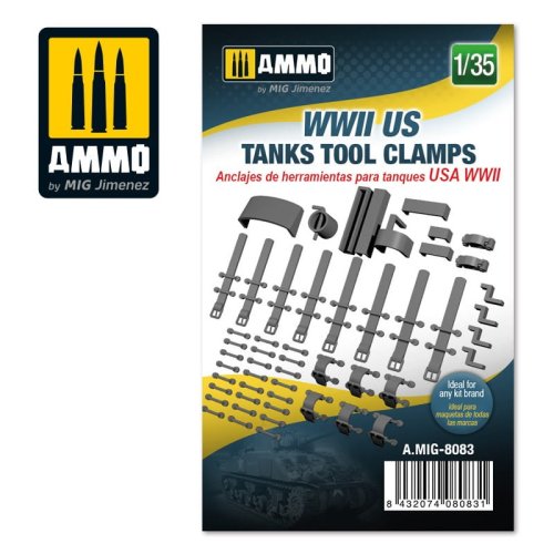 Przejdź do produktu AMMO MIG 8083 - 1:35 WWII US tanks tool clamps