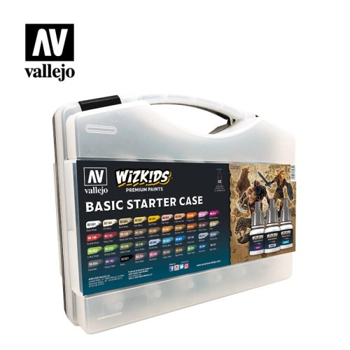 Przejdź do produktu VALLEJO 80260 - Wizkids Premium Paints Basic Starter 40 kolorów + pedzel