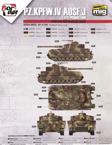 Przejdź do produktu BORDER BD0034 - 1:35 Pz.Kpfw.IV Ausf.J Late - arkusz masek do kamuflażu modelu Border BT008