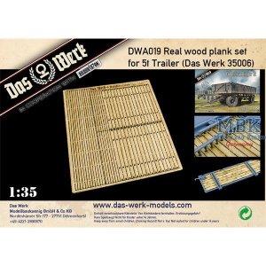 DAS WERK DWA019 - 1:35 Real wood plank set for 5t Trailer