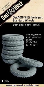 DAS WERK DWA018 - 1:35 5t Einheitsanhänger - Resin Wheel Set