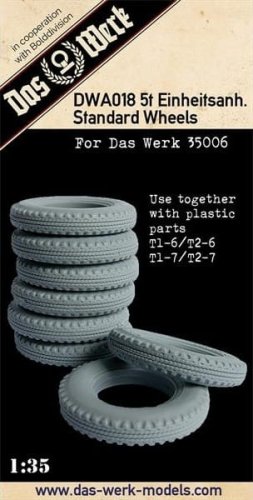 Przejdź do produktu DAS WERK DWA018 - 1:35 5t Einheitsanhänger - Resin Wheel Set