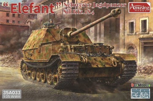Przejdź do produktu AMUSING HOBBY 35A033 - 1:35 Sd.Kfz.184 Schwerer Jagdpanzer Elefant w/ full interior