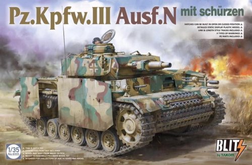 Przejdź do produktu TAKOM 8005 - 1:35 Pz.Kpfw.III Ausf.N mit Schürzen
