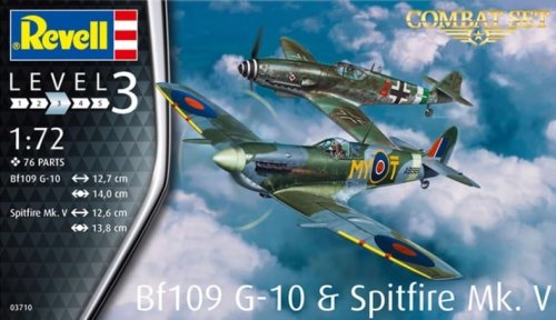 Przejdź do produktu REVELL 03710 - 1:72 Messerschmitt Bf 109 G-10 & Spitfire Mk.V - Combat Set