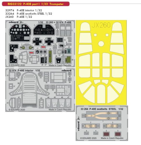 Przejdź do produktu EDUARD BIG33122 - 1:32 P-40E part I