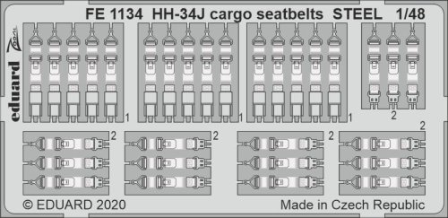 Przejdź do produktu EDUARD FE1134 - 1:48 HH-34J cargo seatbelts - Steel
