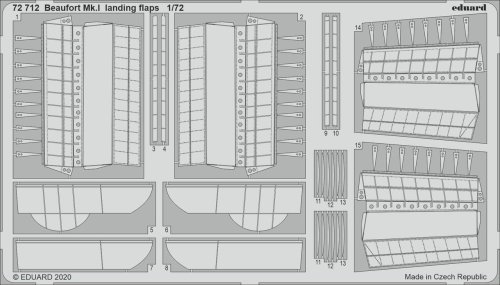 Przejdź do produktu EDUARD 72712 - 1:72 Beaufort Mk.I landing flaps