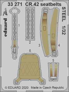 EDUARD 33271 - 1:32 CR.42 seatbelts - Steel