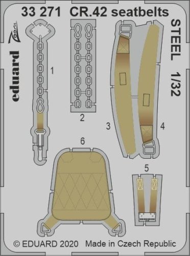 Przejdź do produktu EDUARD 33271 - 1:32 CR.42 seatbelts - Steel