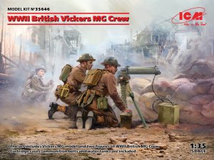 ICM 35646 - 1:35 WWII British Vickers MG Crew (Vickers MG & 2 figures)