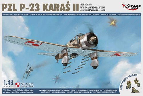 Przejdź do produktu MIRAGE 481601 - 1:48 PZL P.23B Karaś II - Profi Set