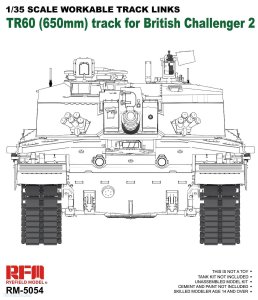 RYE FIELD MODEL 5054 - 1:35 TR60 (650mm) Track for British Challenger 2 - Workable Track Links