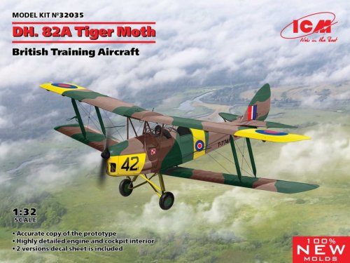 Przejdź do produktu ICM 32035 - 1:32 DH. 82А Tiger Moth - British Training Aircraft