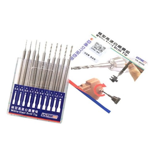 Przejdź do produktu U-STAR UA90280 - Zestaw 10 wierteł 0,4 do 1,3 mm