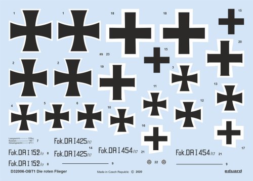 Przejdź do produktu EDUARD D32006 - 1:32 Die roten Flieger - Fokker Dr.I Triplane