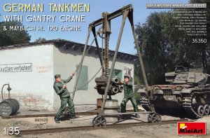 MINIART 35350 - 1:35 German Tankmen With Gantry Crane & Maybach HL 120 Engine