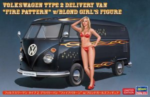 HASEGAWA SP464 52264 - 1:24 Volkswagen Type 2 Delivery Van Fire Pattern w/Blond Girl's Figure