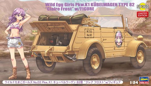 Przejdź do produktu HASEGAWA SP360 52160 - 1:24 Wild Egg Girls No.02 Pkw.K1 Kubelwagen Type 82 Claire Frost w/ Figure