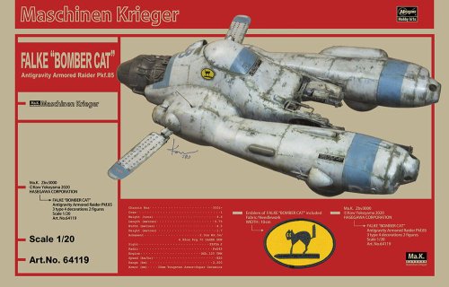 Przejdź do produktu HASEGAWA 64119 - 1:20 Falke Antigravity Armored Raider Pkf.85 Bomber Cat