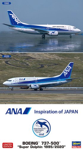 Przejdź do produktu HASEGAWA 10839 - 1:200 Boeing 737-500 Super Dolphin 1995/2020 - 2 kits